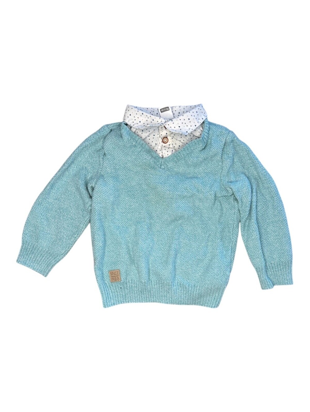 LC Waikiki 12-18M Mint Knit Baby Sweater